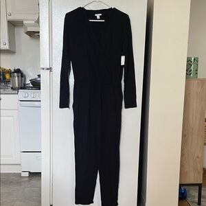Daily Ritual NWT Small‎ Classic Black Jumpsuit Pockets